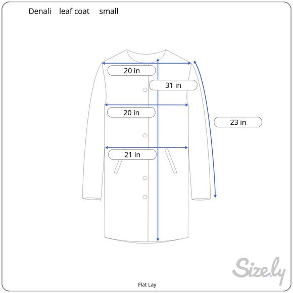 Vintage Denali Reversible Fleece  Coat Leaf Pattern Grey Red Size Small - Picture 12 of 12